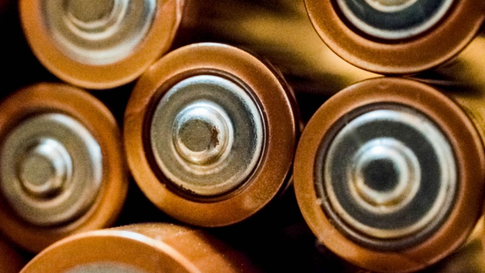 Battery cells lined up for comparison