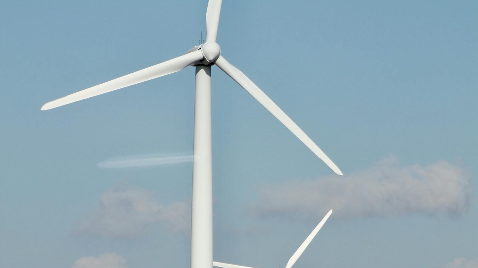 Small residential wind turbine in a backyard
