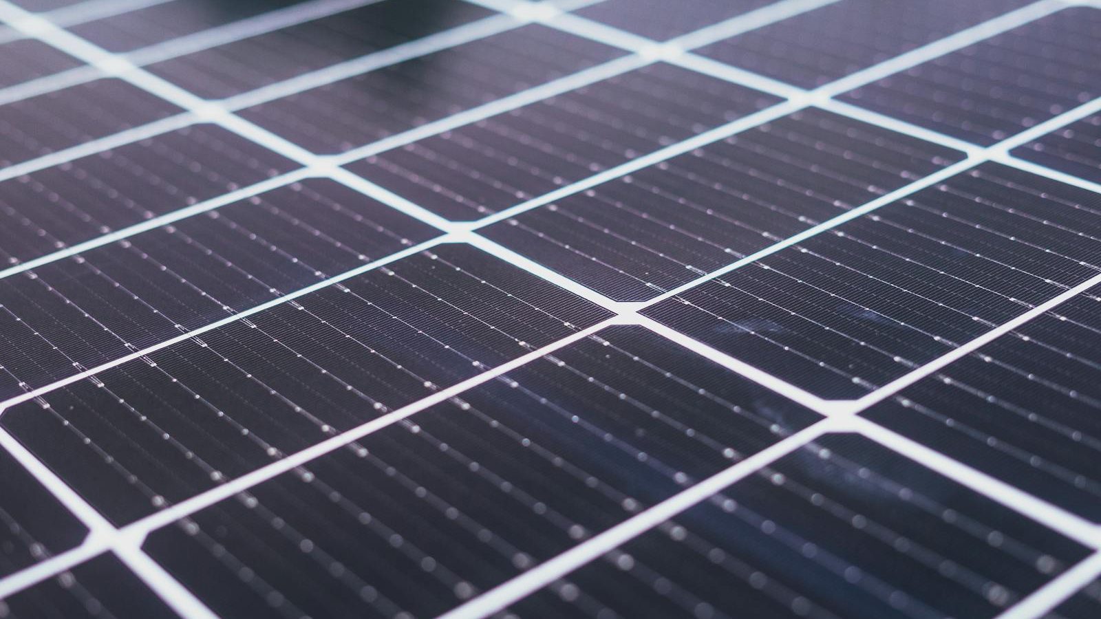 Rooftop solar panel array on a residential home