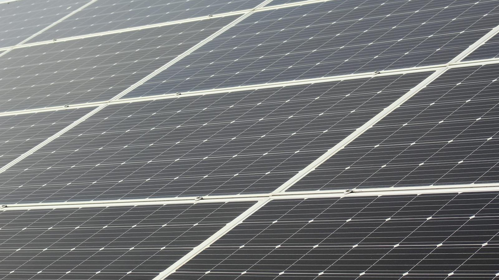 Off-grid cabin with solar panels